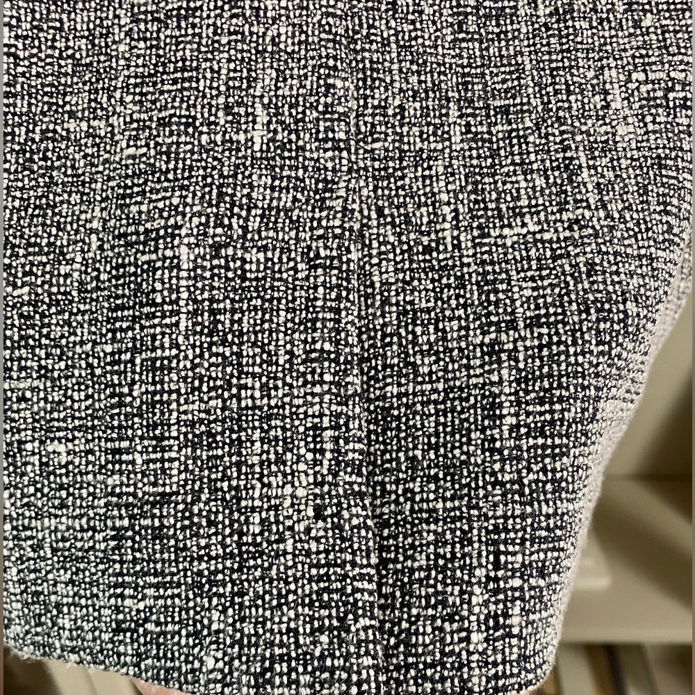 Banana Republic Black Gray Navy White Tweed Sleeveless V Neck Sheath Size 6 - Picture 11 of 11